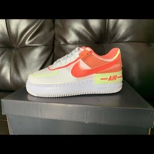Womens Nike AF1 Shadow white magic ember size 6.5